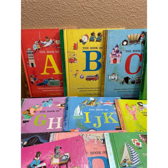The Golden Book Set Of Alphabet A To Z 1965 Original Set Of 16 - Picture 2 of 15